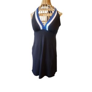 Tommy Bahama Halter Dress Swim Coverup Blue with White Stripe XS NEW